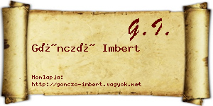 Göncző Imbert névjegykártya